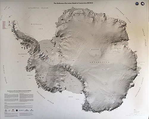 The Reference Elevation Model of Antarctica (cartographic), 2018